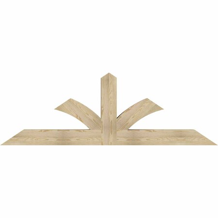 Ekena Millwork Richland Rough Sawn Timber Gable Bracket, Douglas Fir, 84"W x 28"H x 6"D x 6"F, 8/12 Pitch GBW084X28X0606RIC00RDF